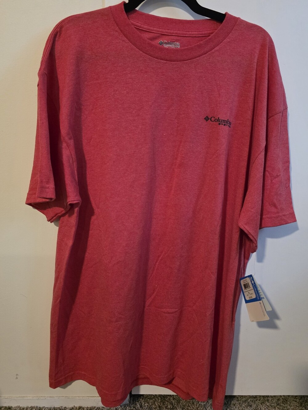 Columbia Men’s Short Sleeve T-Shirt — Red, Size XL